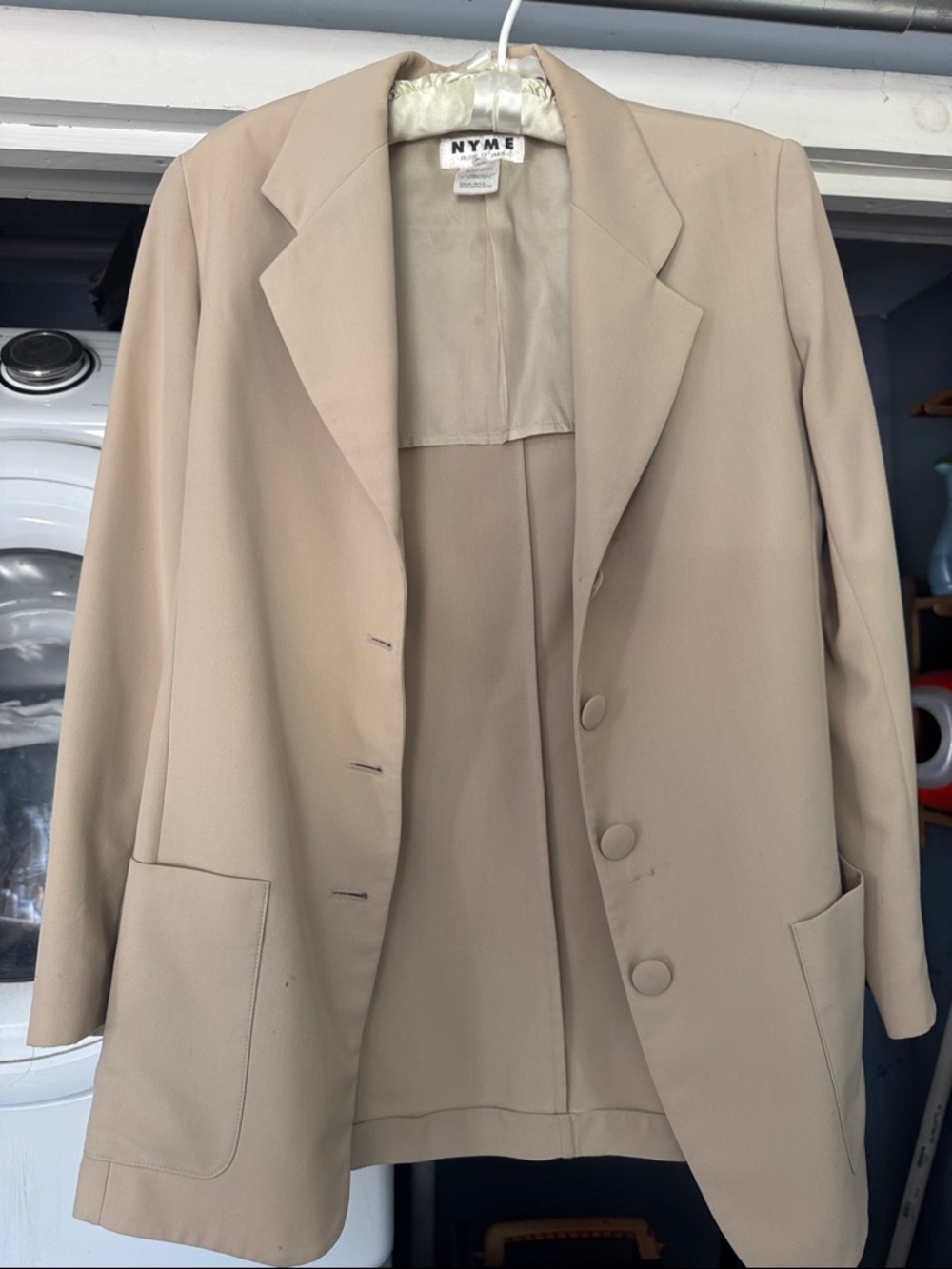 Women's Taupe Single-Breasted Blazer